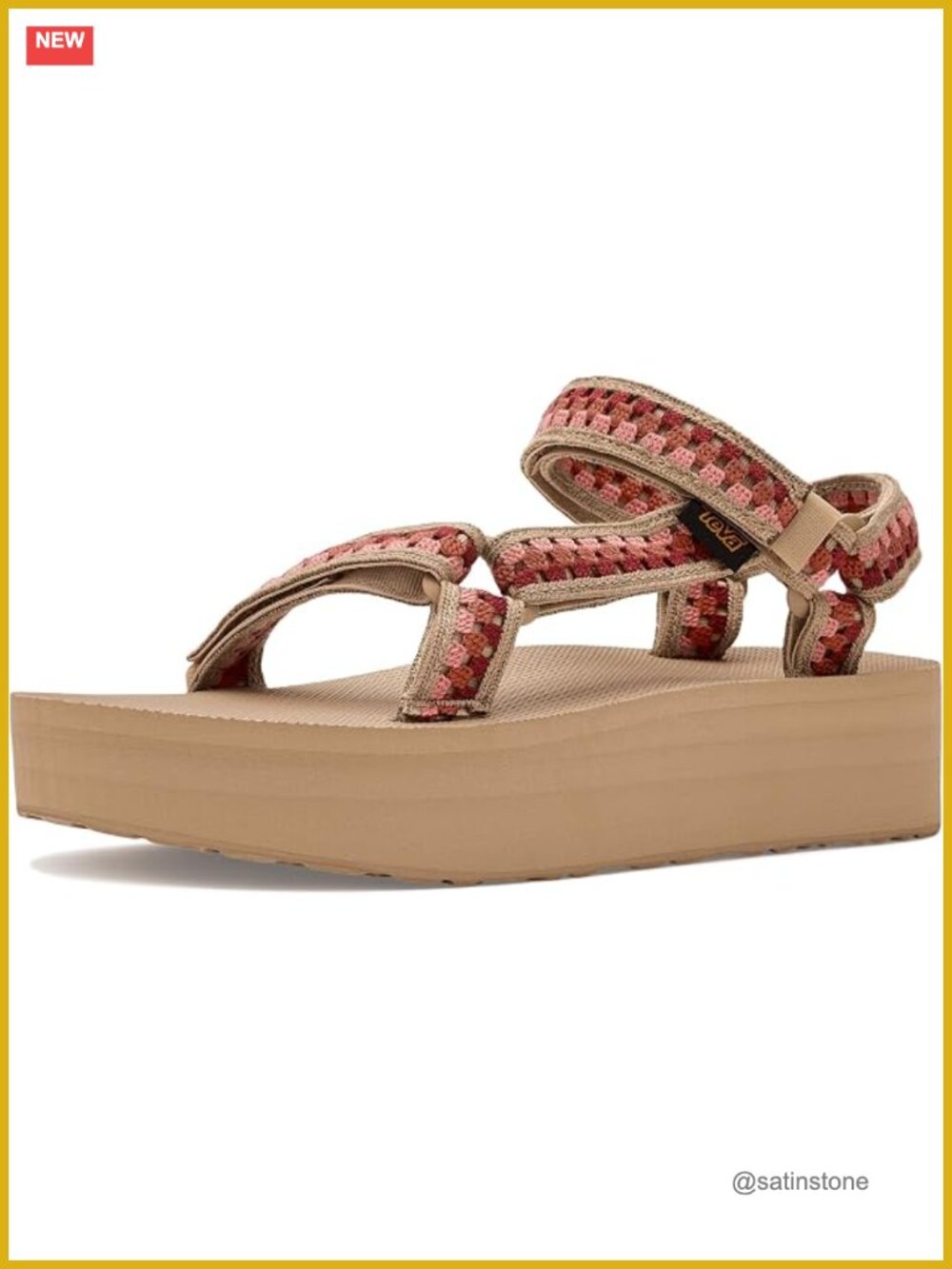 Recycled Polyester Platform Sandals with Arch Support